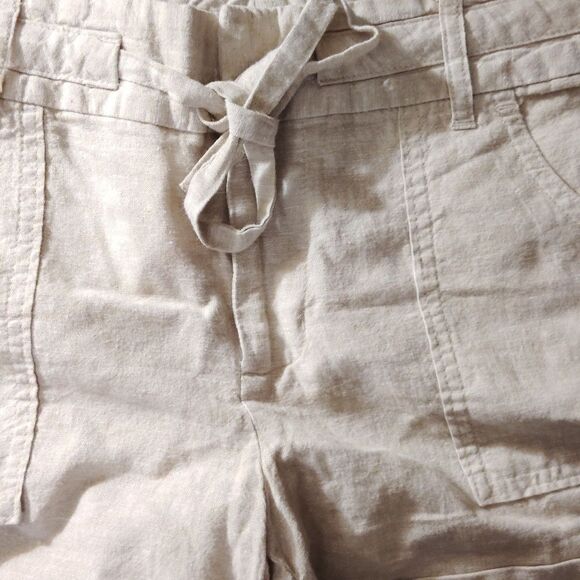 Banana Republic Tan Cargo Shorts Lightweight Cotton, Linen Blend - Picture 2 of 6